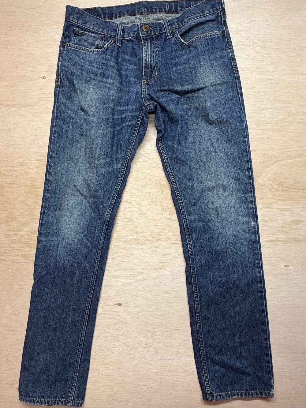 Bullhead Dillon Skinny Jeans Size 33 x 32 Mens Med Wash Distressed Blue Denim